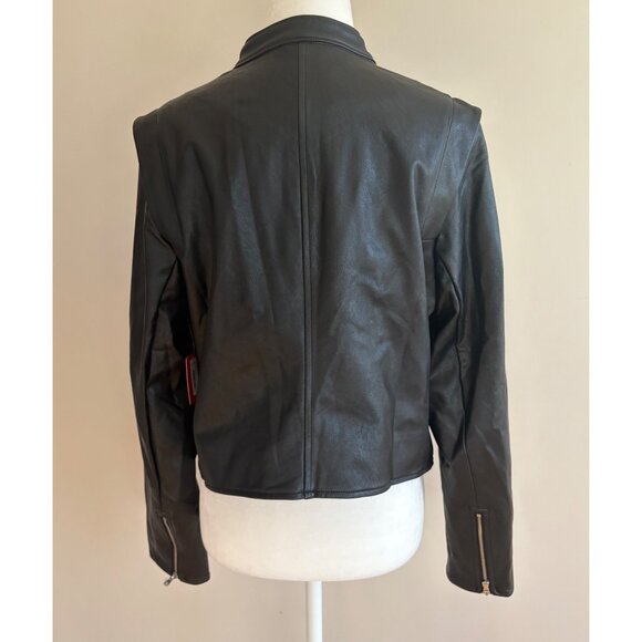 Spanx NWT Faux Leather Moto Jacket in Luxe Black Women’s Large - Picture 4 of 16